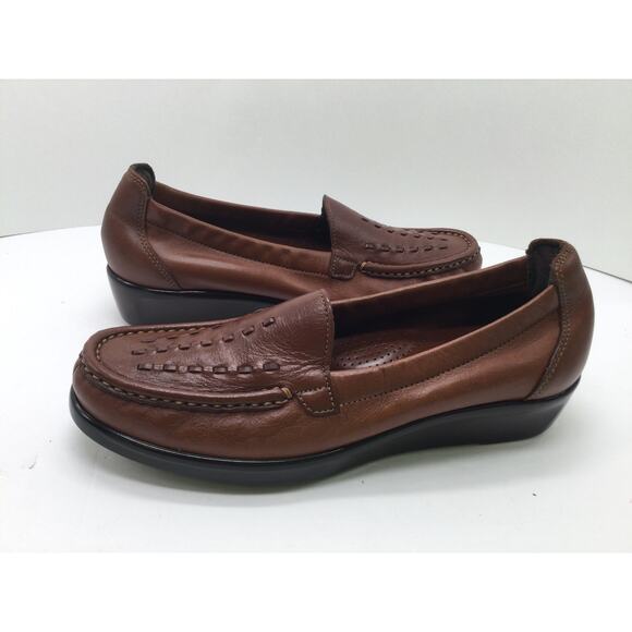 SAS Weave Loafer Chestnut Brown Womens 6M Comfort Shoe New - Picture 8 of 11
